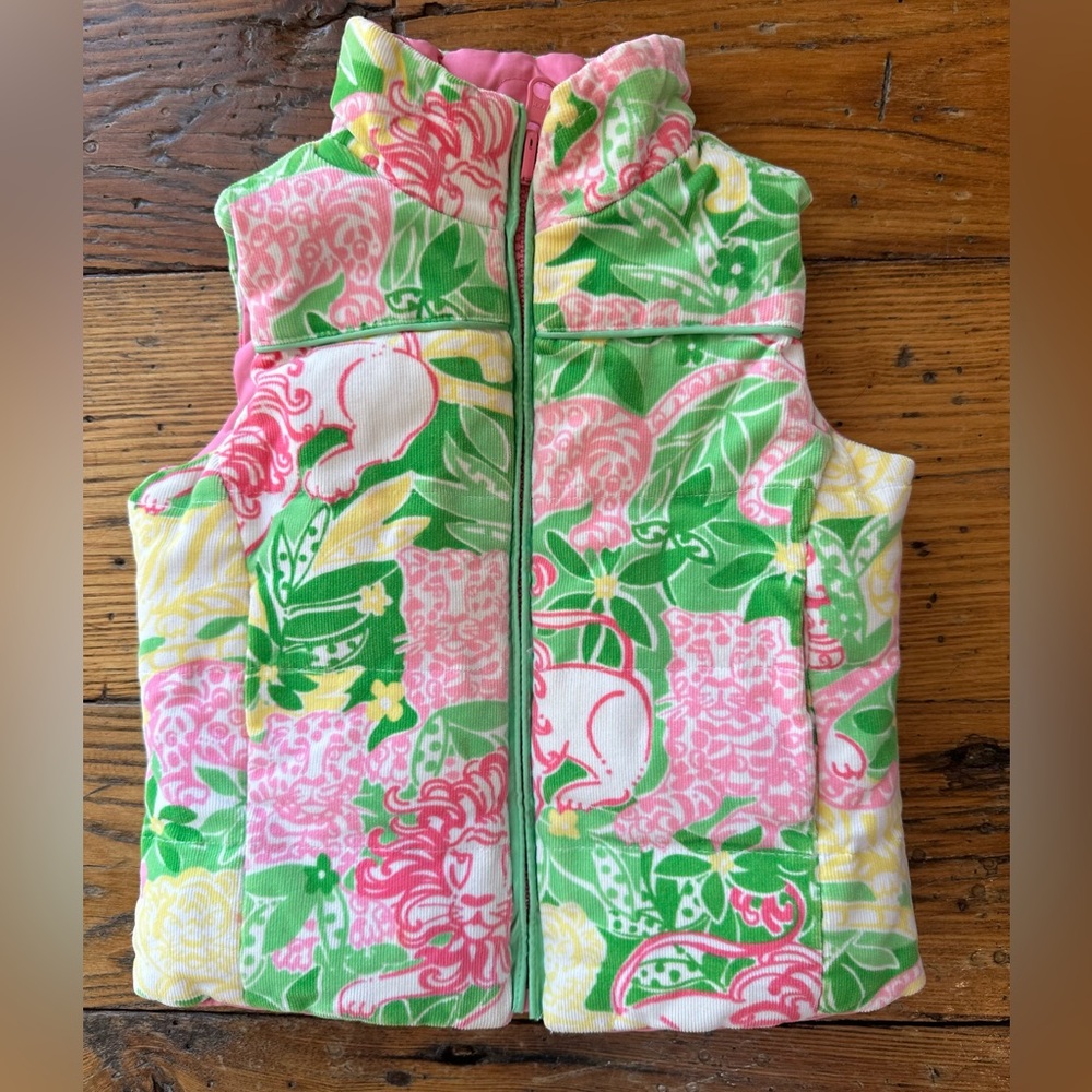2T Girl’s Lilly Pulitzer Puffer Vest. Awesome Condition. Totally adorable!